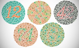 Placas do teste de cores de Ishihara
