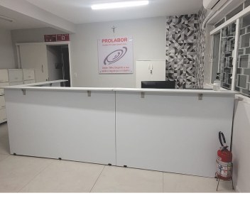 Balcão da recepção da Prolabor